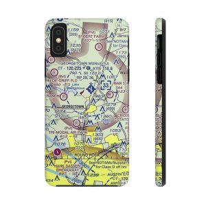 KGTU VFR Sectional Themed Tough iPhone Case